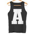 大文字 A アルファベットモノグラム イニシャル タンクトップ