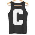 大文字 C アルファベット モノグラム イニシャル タンクトップ