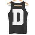 大文字 D アルファベットモノグラム イニシャル タンクトップ