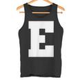大文字 E アルファベット モノグラム イニシャル タンクトップ