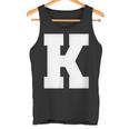 大文字 K アルファベットモノグラム イニシャル タンクトップ
