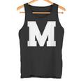 大文字 M アルファベットモノグラム イニシャル タンクトップ