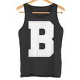 大文字b アルファベットモノグラム イニシャル タンクトップ