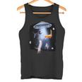 宇宙猫 面白い宇宙猫銀河ufoエイリアンアブダクション タンクトップ