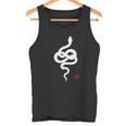 巳年 シンプルな白蛇デザイン 幸運を願うお守り タンクトップ