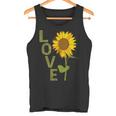 愛の大きなひまわりを作る庭師 タンクトップ