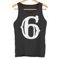 数字 6 インチ 白 大 太字 アメリカ 西部 スタイル フォント タンクトップ