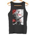 日本のクモユリ 侍 猫 グランジ 浮世絵 アニメアート タンクトップ