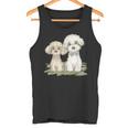 犬 トイプードル かわいい いぬ 子犬 ペット おもしろ 動物 イラスト タンクトップ