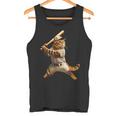 猫 面白いtシャツ 野球 ネコ ベースボール おもしろ 服 ネタ メンズ 野球部 おもしろグッズ 大人 子供 タンクトップ