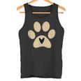 猫や犬の愛好家のための足付きハート タンクトップ