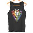 男の子、子供、男性用の幼児用タキシードコスチューム。かわいいレインボータキシード。 タンクトップ
