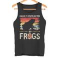 簡単に気を散らせるカエルのヴィンテージなカエル愛好家。 タンクトップ