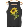 素敵なかわいいヒマワリの植物の花のアートワーク タンクトップ