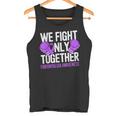 線維筋痛症啓発 パープルリボン We Fightonly Together タンクトップ