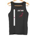 縦型日本国旗、文字「Japan」&シルエットマップ タンクトップ