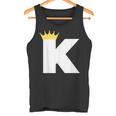 英文字 K 大文字 アルファベット モノグラム イニシャル キング クイーン クラウン タンクトップ