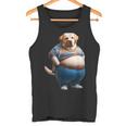 陽気なチャンキーラブラドールレトリバーtシャツ 太った犬愛好家向け タンクトップ