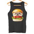 面白いtシャツ シーズー 犬 ハンバーガー メンズ 犬好き グッズ かわいい おもしろ 面白い 服 ネタ タンクトップ