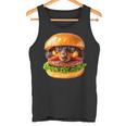 面白いtシャツ ダックスフンド 犬 ハンバーガー メンズ グッズ かわいい おもしろ 面白い 服 ネタ タンクトップ