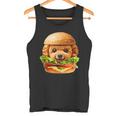 面白いtシャツ トイプードル 犬 ハンバーガー メンズ 犬好き グッズ かわいい おもしろ 面白い 服 ネタ タンクトップ