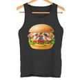 面白いtシャツ ペキニーズ 犬 イヌ ハンバーガー メンズ グッズ かわいい おもしろ 面白い 服 ネタ タンクトップ