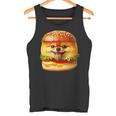 面白いtシャツ ポメラニアン 犬 ハンバーガー メンズ 犬好き グッズ かわいい おもしろ 面白い 服 ネタ タンクトップ