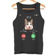 面白いtシャツ 猫 着信 ネコ にゃんこ メンズ 猫好き グッズ かわいい おもしろ 面白い 服 ネタ タンクトップ