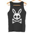 面白いイースターデー ジョリーロジャー バニー スカル ウサギ メンズ レディース タンクトップ