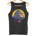 鮮やかなゴリラのイラスト、大胆な色。 タンクトップ