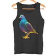 鳩 カラフル 動物 動物園 アートワーク 鳩 タンクトップ
