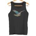 鷹モチーフ 鳥 獲物 くちばし 爪 カラフル 鳥 ハヤブサ タンクトップ