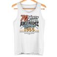 70歳の誕生日 ヴィンテージ 1955 70 Years Of Being Awesome レトロ タンクトップ