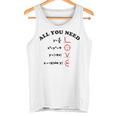 All You Need Is Love 数学グラフ方程式 黒文字 タンクトップ