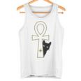 Ankh & Cat デザイン – スピリチュアル瞑想アート タンクトップ