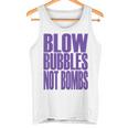 Big Print スローガン Blow Bubbles Not Bombs Rave Classic タンクトップ