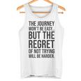 Easy Journeys Regret ジム、ハッスル、成功、モチベーションアップ タンクトップ