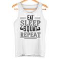 Eatleepquat Repeat 面白いジムワークアウト タンクトップ