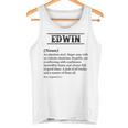 Edwin 面白いフレーズ 名前の定義付き タンクトップ