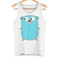 Go Golang プログラミング言語ロゴ マスコットゴファー タンクトップ