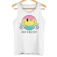 Have A Nice Day Winkingmile Face Peace Wink Happy Face タンクトップ