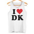 I Heart Dk Initials I Love DK First And Last Name D K タンクトップ