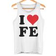 I Heart Fe Initials I Love FE First And Last Name F E タンクトップ