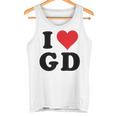I Heart Gd Initials I Love GD First And Last Name G D タンクトップ