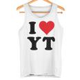 I Heart Yt Initials I Love YT First And Last Name Yタンクトップ