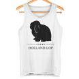 Holland Lop Rabbitブラックシルエット タンクトップ