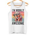 I'm Woolly Awesome 面白い レトロ メンズ レディース キッズ ウーリーマンモス タンクトップ