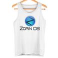 Linux Zorin Os タグラインとロゴ入り オープンソースos タンクトップ
