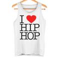 I Love Hip Hop ハート ラップ&ヒップホップファン タンクトップ