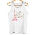 Meet Me In Paris 水彩プリントtシャツ エッフェル塔 タンクトップ